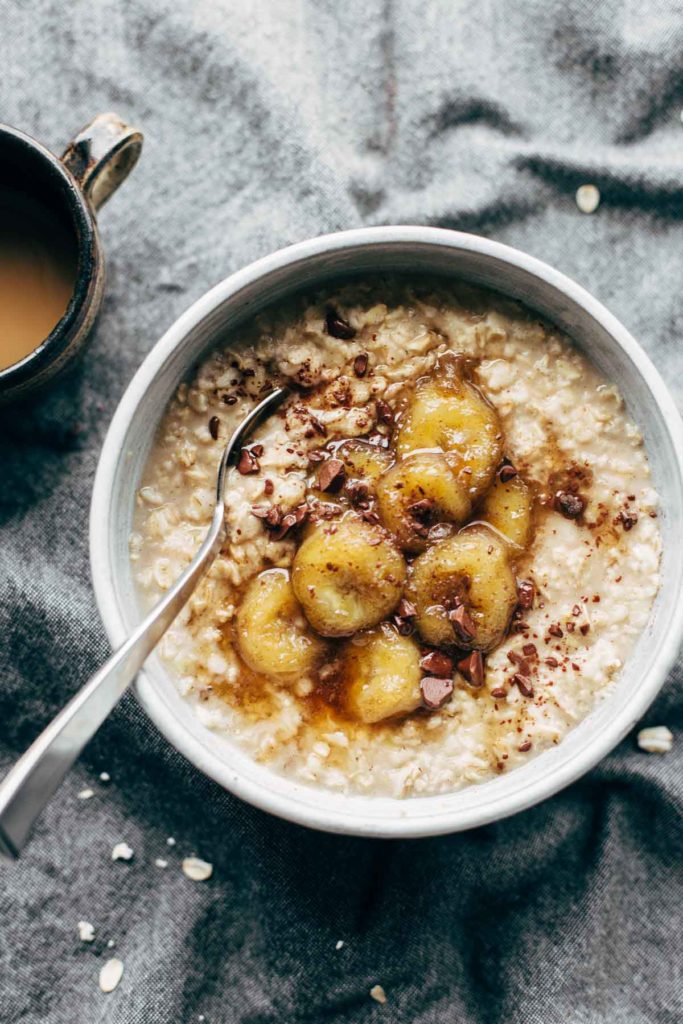 Bowl of banana oatmeal